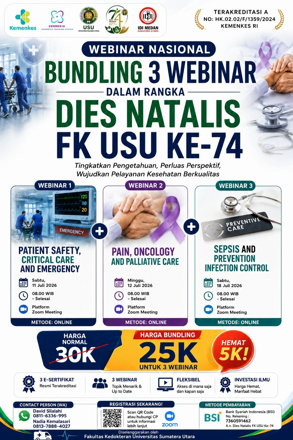 Bundling 3 Webinar Nasional | Dies Natalis FK USU Ke-74